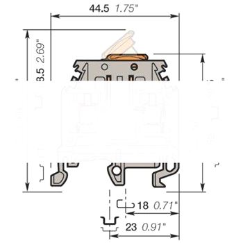 Клемма винтовая MA2.5/5.SNB1 2.5мм.кв.