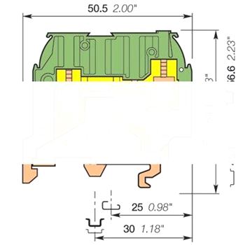 Клемма винтовая MA4/6 4мм.кв Земля (5637R1200)