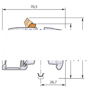 Клемма винтовая ZS4-S-R1-BL синяя с разъединителем