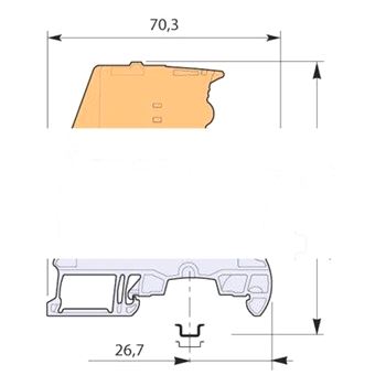 Клемма винтовая ZS4-S-R2 4мм.кв. с разъединителем