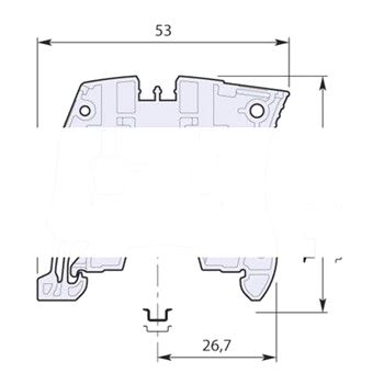 Клемма винтовая ZS6-BK 6мм.кв. черная