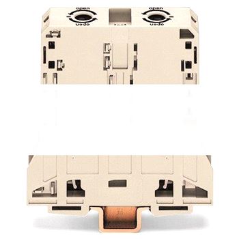 Клемма WAGO 2-х проводник.проход. 95мм на рейку