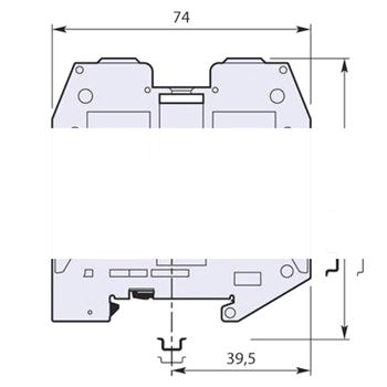 Клемма ZS70-YL 70 кв.мм. желтая