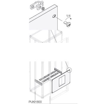 Комплект E1.2 3/4P FIX блокировка W=600мм (PHCE1241)