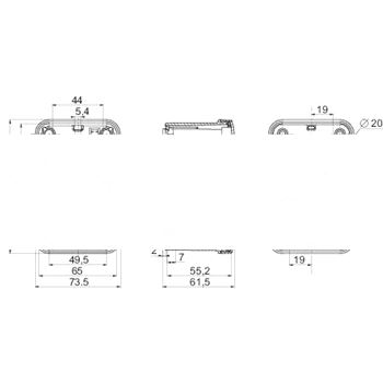 Коробка пластиковая 116х74х62 PK-UL IP66