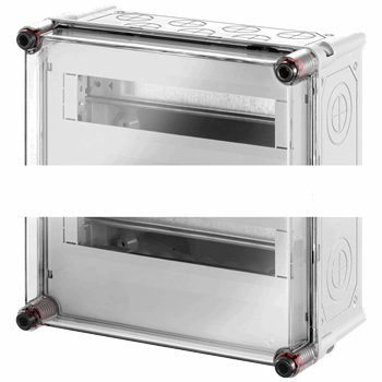 КОРПУС ДЛЯ SNAP-MOUNTED DEVICES TRANSPARENT COVER РАЗМЕР 2, 2 X 14 MW COMPRISES 8HP1102+8HP5532+8HP1222