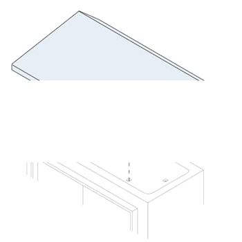 Крыша антидождевая для шкафов SR 600х250мм ШхГ