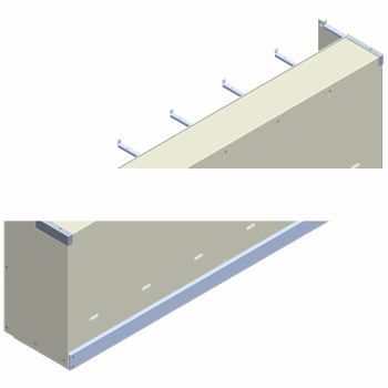 КРЫШКА КАБЕЛЬНОГО ОТСЕКА COMPLETE ДЛЯ 2 СЕКЦИИ, 377MM HEIGHT