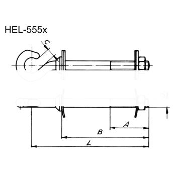 Крюк HEL-5551