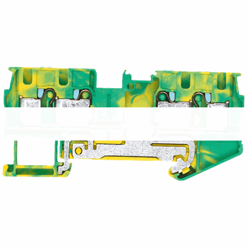 PE-TERMINAL BLOCK 4 MM2, 6,2 MM WIDTH GREEN-YELLOW 4-CONNECTION POINTS