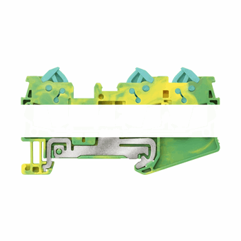 PE TERMINAL WITH QUICK CONNECTION, 3 CONNECT. POINTS, SECTION: 0.25 - 1.5 MM2, WIDTH:5.2MM, COLOR: GREEN-YEL