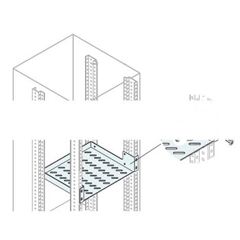 Полка фиксированная 1HE глубина 385мм