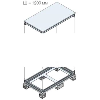 Рама шкафа верхняя/нижняя 1200x500ШхГ