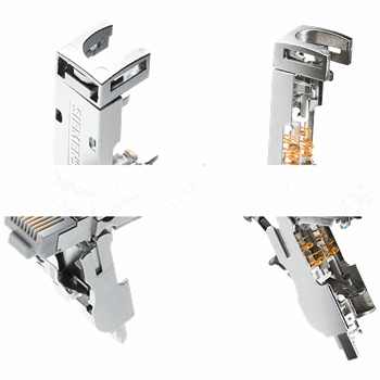 Разъем IE FC RJ45 PLUG 180 4х2, RJ45, CAT6A, (10/100/1000/10000MBIT/S) прочный металлическим корпус (10шт)