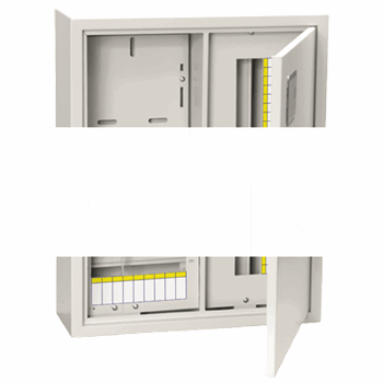 Щит учетно-распределительный навесной ЩУРн-3/30зо IP31 замок окно вертикальный DIN-рейк