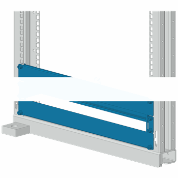 SIVACON sicube, 19 cover, for modular installation devices, 3RU, RAL 7035