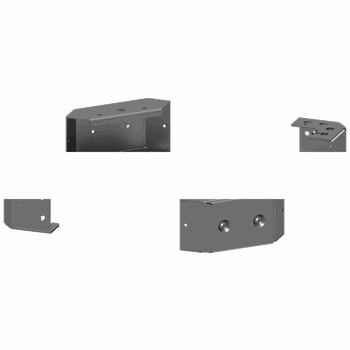 SIVACON sicube, base, for corner cubicle, H: 100 mm, RAL 7035