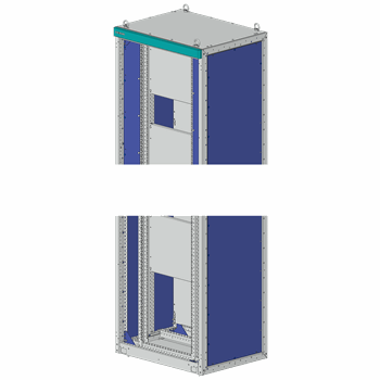 SIVACON sicube, unequipped, empty enclosure, prepared for earthquakes, IP40, H: 2200 mm, W: 600 mm, D: 600 mm