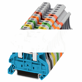 TERMINAL BLOCK 2,5 MM2 GREEN SCREW MOUNTING 2 CONNECTION POINTS