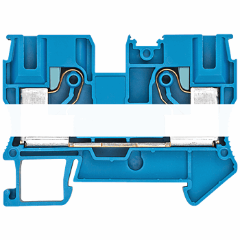 THROUGH TYPE TERMINAL BLOCK IPO-TECHNOLOGY, 6MM2 WIDTH 10,2 MM, BLUE 1000V 2 CLAMPING POINTS