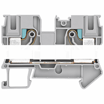 THROUGH TYPE TERMINAL BLOCK IPO-TECHNOLOGY, 6MM2 WIDTH 10,2 MM, GREY 1000V 2 CLAMPING POINTS