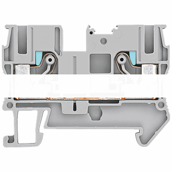 THROUGH TYPE TERMINAL BLOCK IPO-TECHNOLOGY, 6MM2 WIDTH 8,2 MM, GREY 1000V 2 CLAMPING POINTS