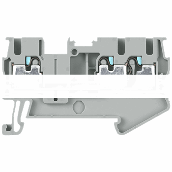 THROUGH-TYPE TERMINALS TERMINAL SIZE 2,5 MM2 WIDTH 5,2 MM COLOUR GREY CLAMPING POINTS 3