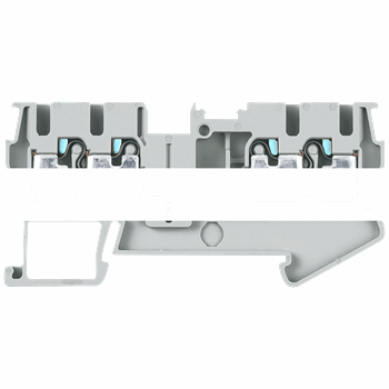 THROUGH-TYPE TERMINALS TERMINAL SIZE 2,5 MM2 WIDTH 5,2 MM COLOUR GREY CLAMPING POINTS 4