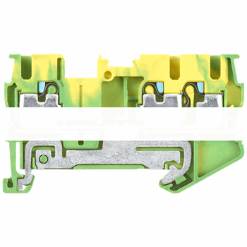 THROUGH-TYPE TERMINALS TERMINAL SIZE 2,5 MM2 WIDTH 5,2 MM COLOUR YELLOWGREEN CLAMPING POINTS 3