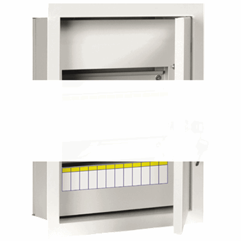 TREND Щит распределительный встраиваемый ЩРв-24з-3 36 металллический с замком УХЛ3 IP31