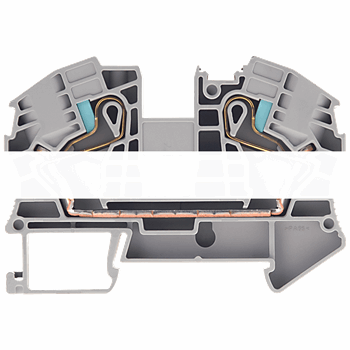 TROUGH-TYPE 16MM2 IPO-CONNECTION WIDTH 12MM GREY