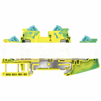 TWO-TIER PE TERMINAL WITH QUICK CONNECTION, SECTION: 0.25-1.5 MM2, WIDTH:5.2 MM, COLOR: GREEN-YEL