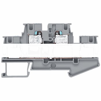 TWO TIER TERMINAL BLOCK 4 MM2, 6,2 MM WIDTH GREY WITH POTENTIAL-LINK