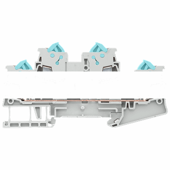 TWO-TIER TERMINAL WITH QUICK CONNECTION, SECTION: 0.25-1.5 MM2, WIDTH: 5.2 MM, COLOR: BLUE