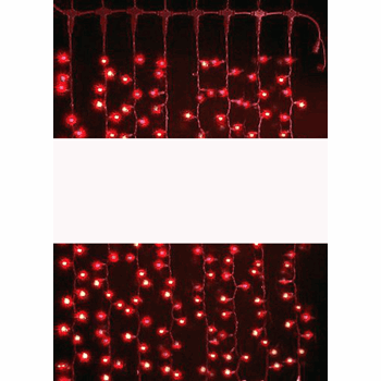 Электрогирлянда Занавес внутренний 625 микроламп 2.5х1.5м красная