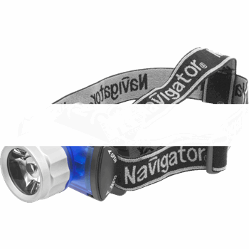 Фонарь светодиодный NPT-H02-3AAA1LED 1Вт налобный пластик (94949)