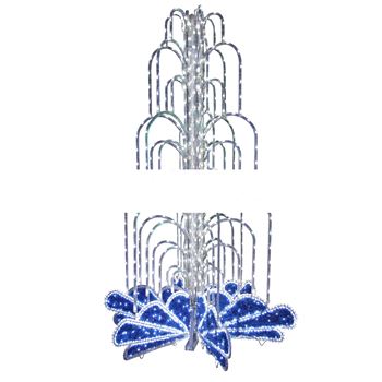 Фонтан LED высота 2.8 d1.8 метра с контроллером cиний