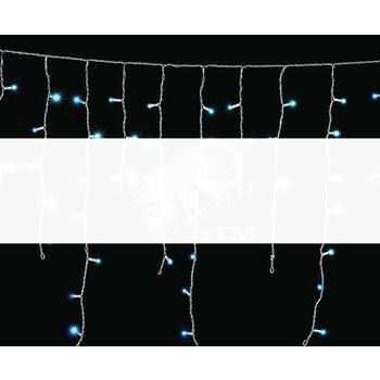 Гирлянда Айсикл (бахрома) светодиодный 1.8х0.5м белый провод 220В синий