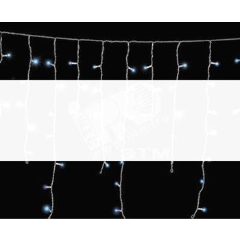 Гирлянда Айсикл Белый 2.5х0.6м 5 блоков белый провод лампы прозрачные