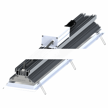 Крепление встраиваемое для светильника LMPRS.Prom.100x100x505мм Серебрянное