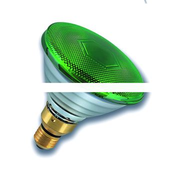 Лампа накаливания CONC PAR38FL GREEN 80W 240V E2712X1 (007670)