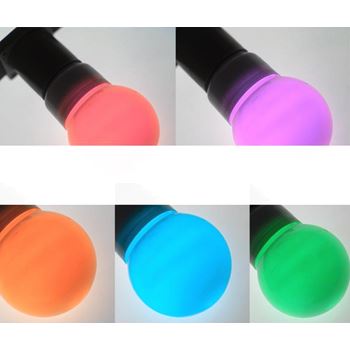 Лампа шар светодиодная 9LED RGB d50мм E27 220В IP65