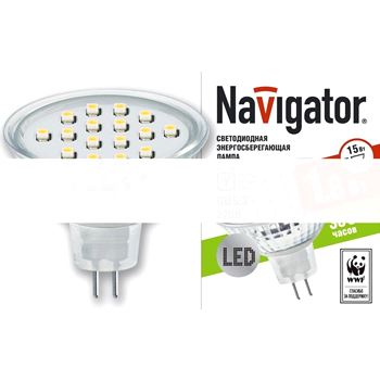 Лампа светодиодная LED 1.8вт 230в GU5.3 тепло-белый (94251 NLL-MR16)