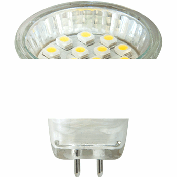 Лампа светодиодная LED 1W 230V G5.3 3300K 30х29mm MR11 (LB-27 14LED)