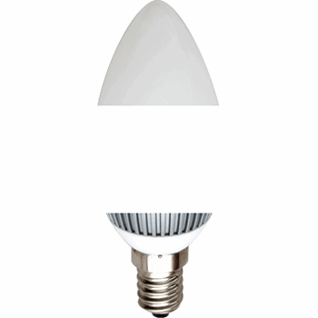 Лампа светодиодная LED 2вт Е27 белый(свеча) (LB-32 30LED)