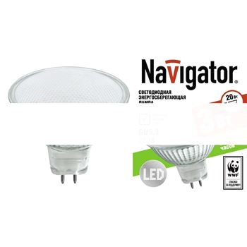 Лампа светодиодная LED 3вт 230в GU5.3 дневной (94381 NLL-MR16)