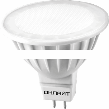 Лампа светодиодная LED 5вт 230в GU5.3 белый ОНЛАЙТ (71638 ОLL-MR16)