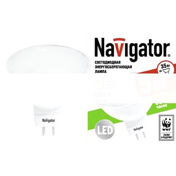 Лампа светодиодная LED 5вт 230в GU5.3 тепло-белая (94263 NLL-MR16)