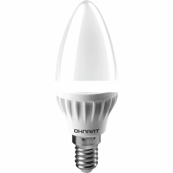 Лампа светодиодная LED 6вт Е14 дневной матовая свеча (61127 OLL-C37)