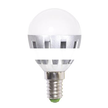 Лампа светодиодная LED 6вт Е14 G45 холодная (шар) PLED